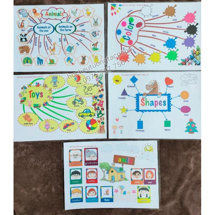 Bộ 10 học liệu Mind map từ vựng Tiếng Anh