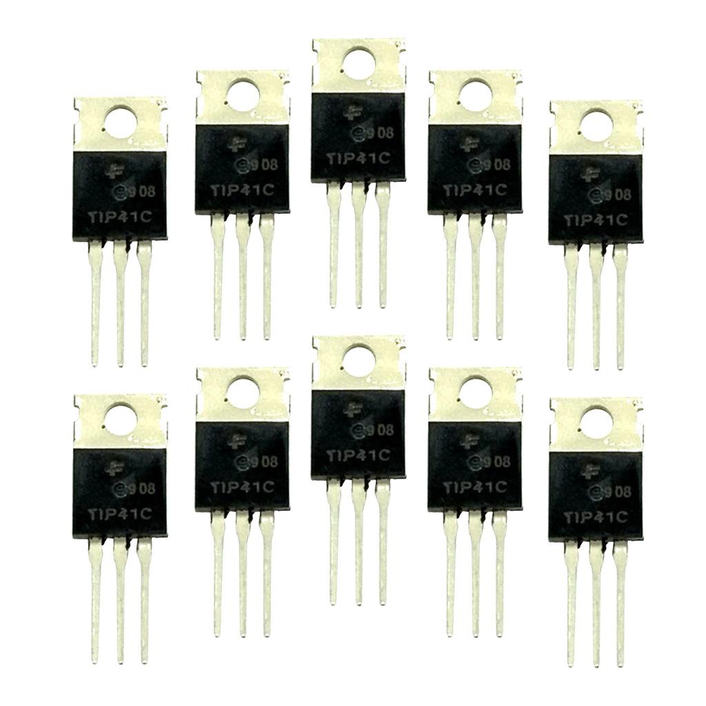 10x TIP41C NPN Transistor Công Suất Amp Chuyển Mạch Triode Đến-220 100V 6A 65W Bán Dẫn Sản Phẩm