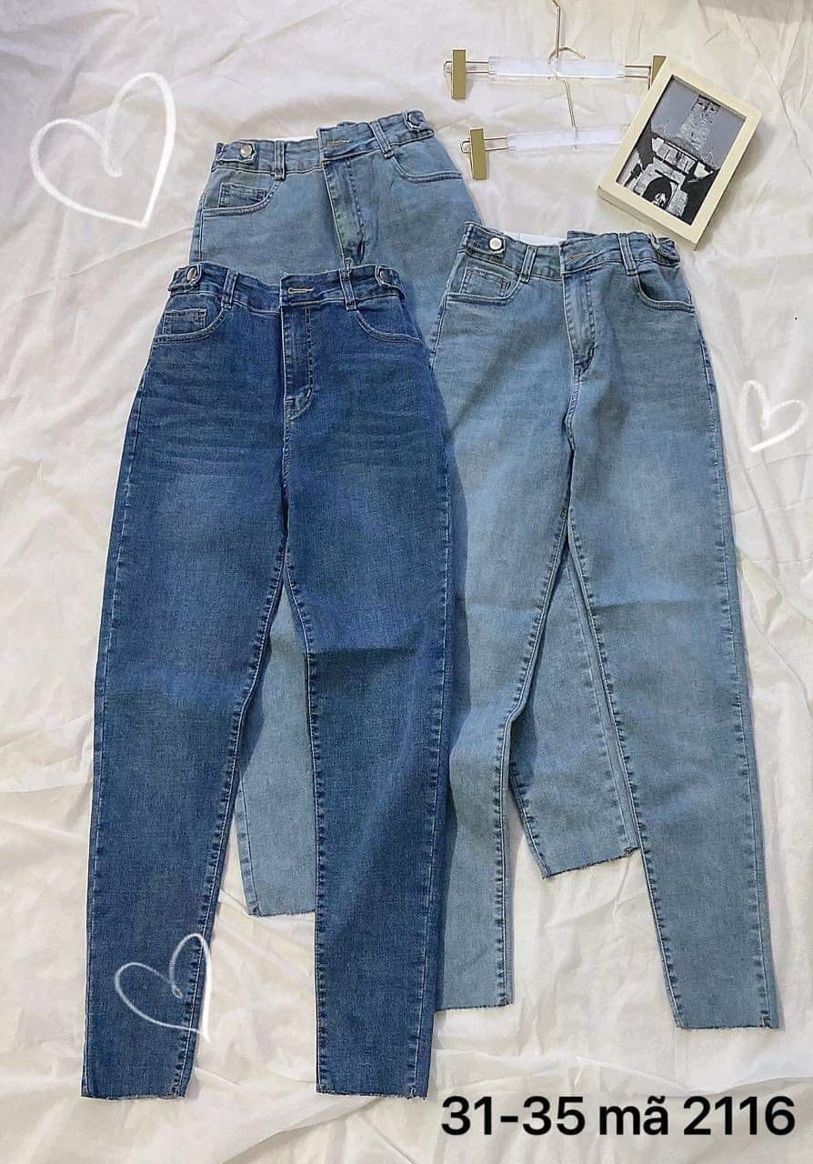 Quần jean nữ size đại lưng cao form ôm siêu co giãn hàng VNXK