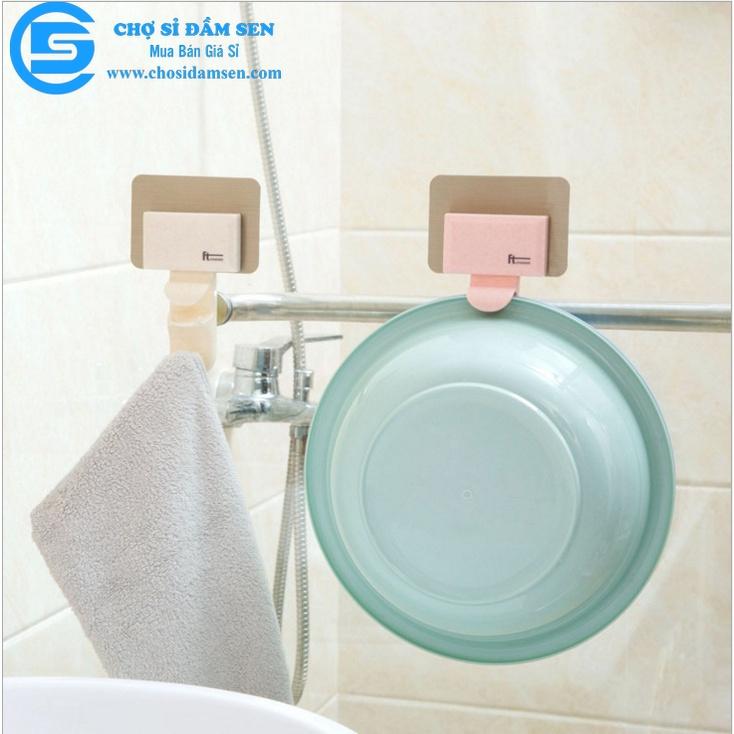 Móc Nhựa Dán Tường Treo Thau Chậu, Khăn, Giá Gắn Tường Treo Đồ Nhà Bếp, Nhà Tắm