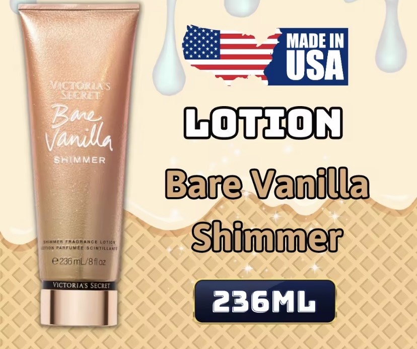 Victoria Secret Shimmer Bare Vanilla , Body Mist Victoria Secret 250ml, Lotion Victoria Secret 236ml
