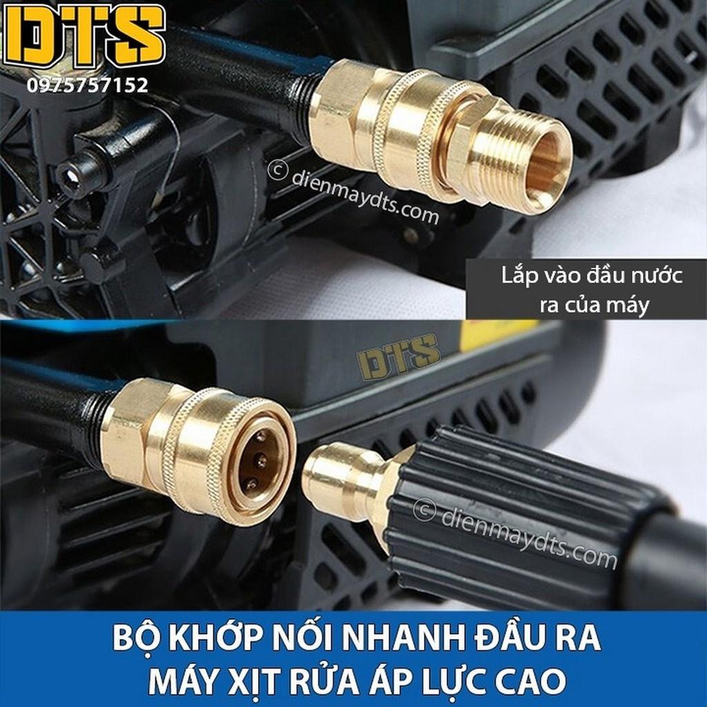 BỘ NỐI NHANH ĐỒNG THAU 22MM -ĐẦU RA -CHO MÁY RỬA XE ÁP LỰC CAO