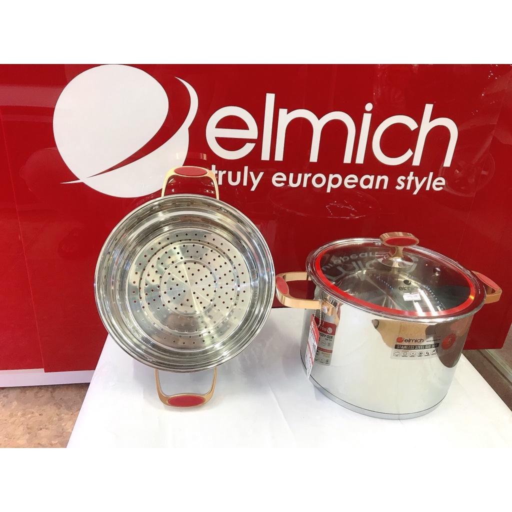 Nồi Hấp Inox 304 5 Lớp Đáy Từ ELMICH Redvelvet EL5585 24cm/ EL0979 28cm