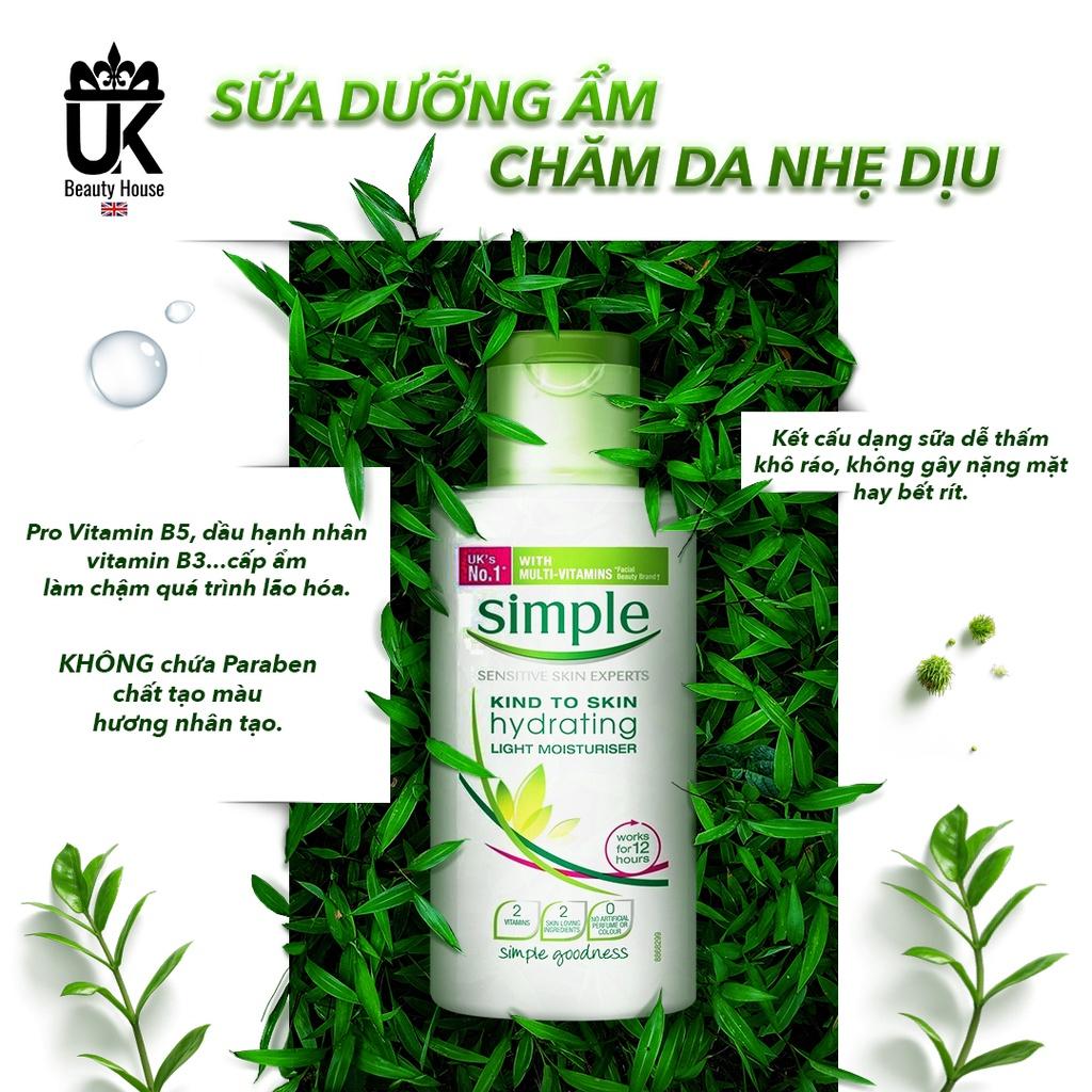 Sữa Dưỡng Da Simple Kind To Skin Hydrating Light Moisturiser 125ml