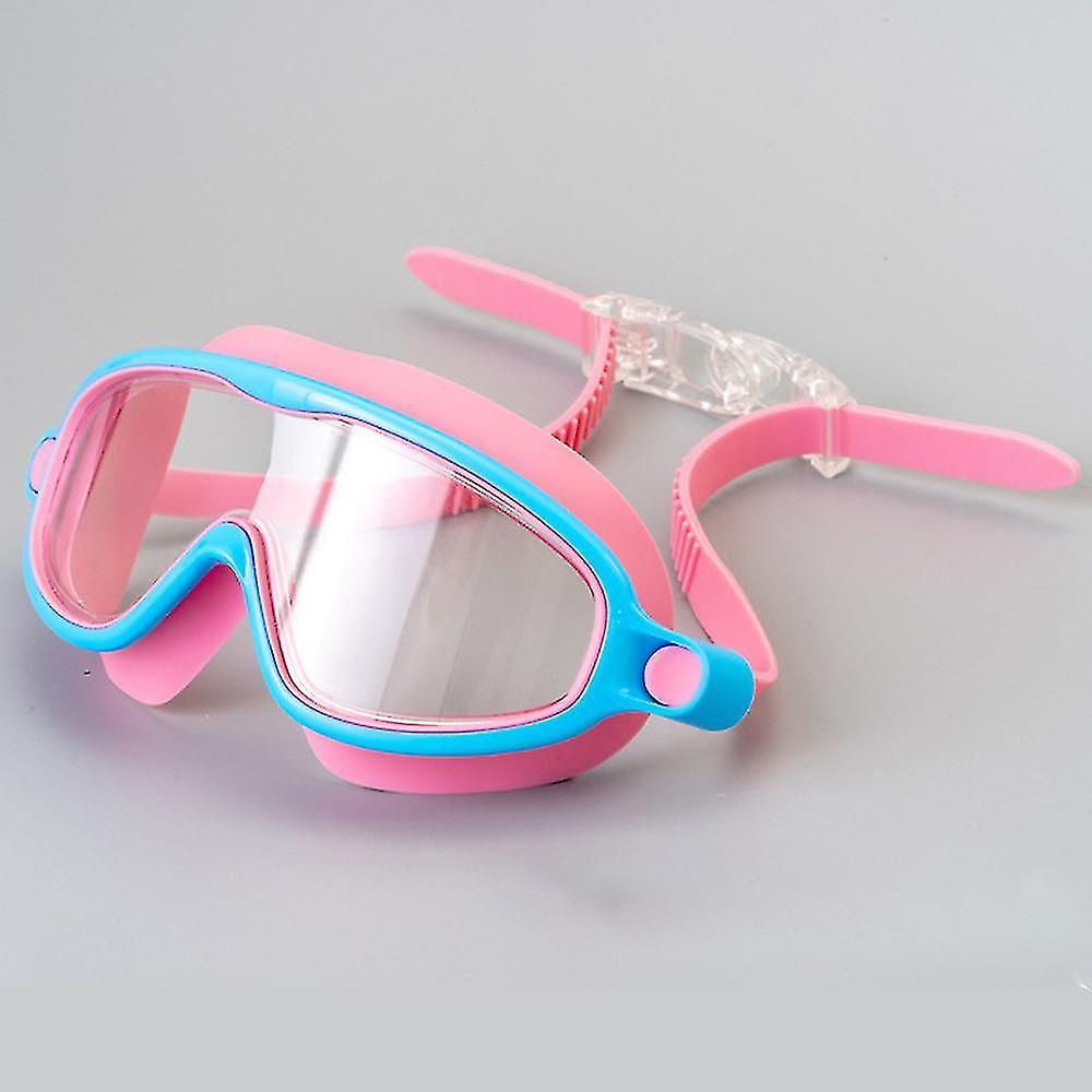 Goggles bơi cho trẻ em có khung lớn, bé trai và bé gái, có sương mù, với dây đai có thể điều chỉnh