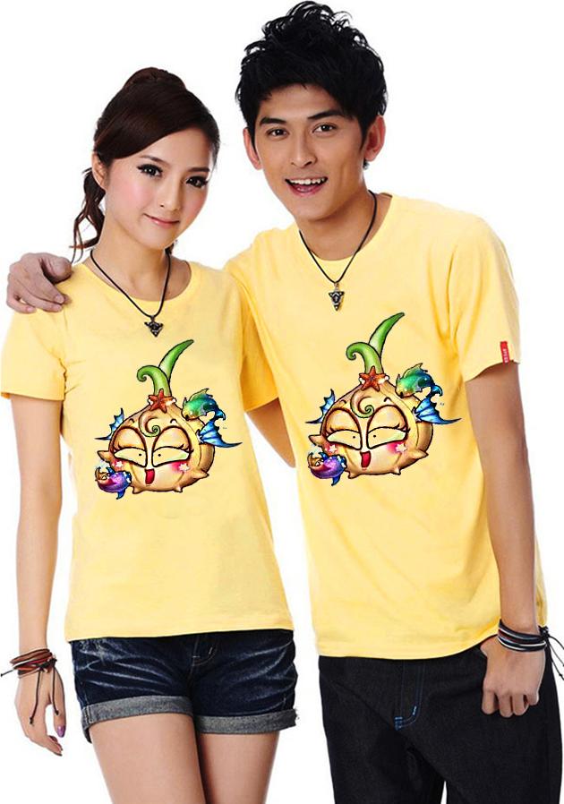 Bộ Áo Thun Đôi Nam Nữ Củ Hành Màu Vàng - M - XXL