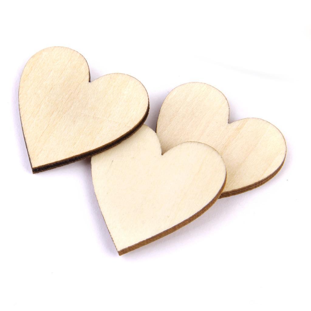 250 Plain Unfinished Wooden Heart Shapes DIY Art Craft Cardmaking Decoration