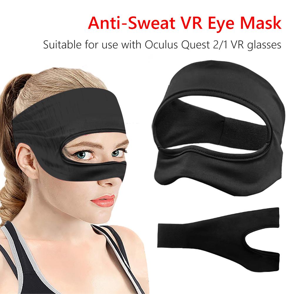 Mặt nạ mắt cho Oculus Quest 2 Tấm che chống mồ hôi Kính VR Băng thấm mồ hôi thoáng khí Tai nghe thực tế ảo có thể điều chỉnh Phụ kiện VR Màu sắc: đen