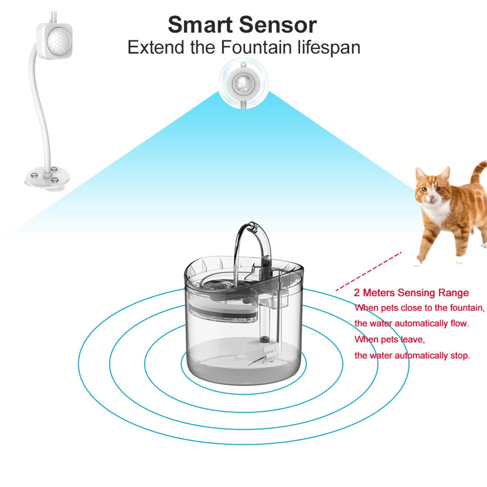 Automatic Cat Water Fountain with Faucet Cat Dog Water Fountain Water Dog Water Dispenser for Pet Healthy Drinking Fountain