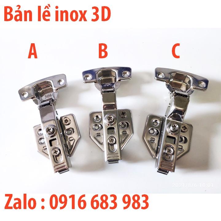 Bản lề inox 3D giảm chấn tháo lắp nhanh