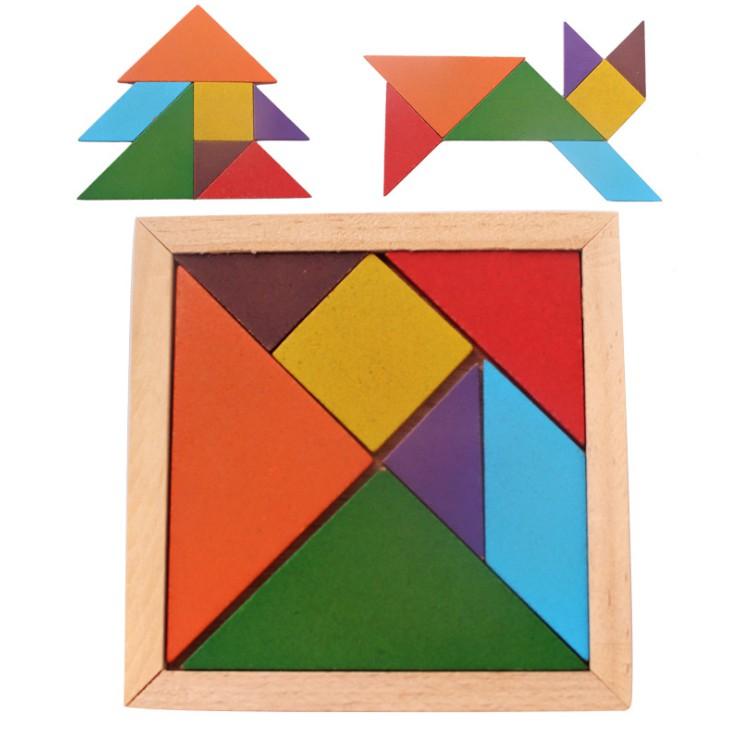 Đồ Chơi Trí Uẩn Tangram Ghép Hình Đồ Chơi Giáo Dục Trí Tuệ Phát Triển Tư Duy Cho Trẻ