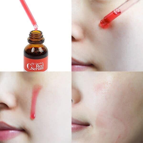 [ TẶNG KÈM ] Tinh chất dưỡng sáng trắng , phục hồi da , mờ vết thâm My Signature Red C Serum Tia'm 30ml + Mặt nạ 3D Foodaholic