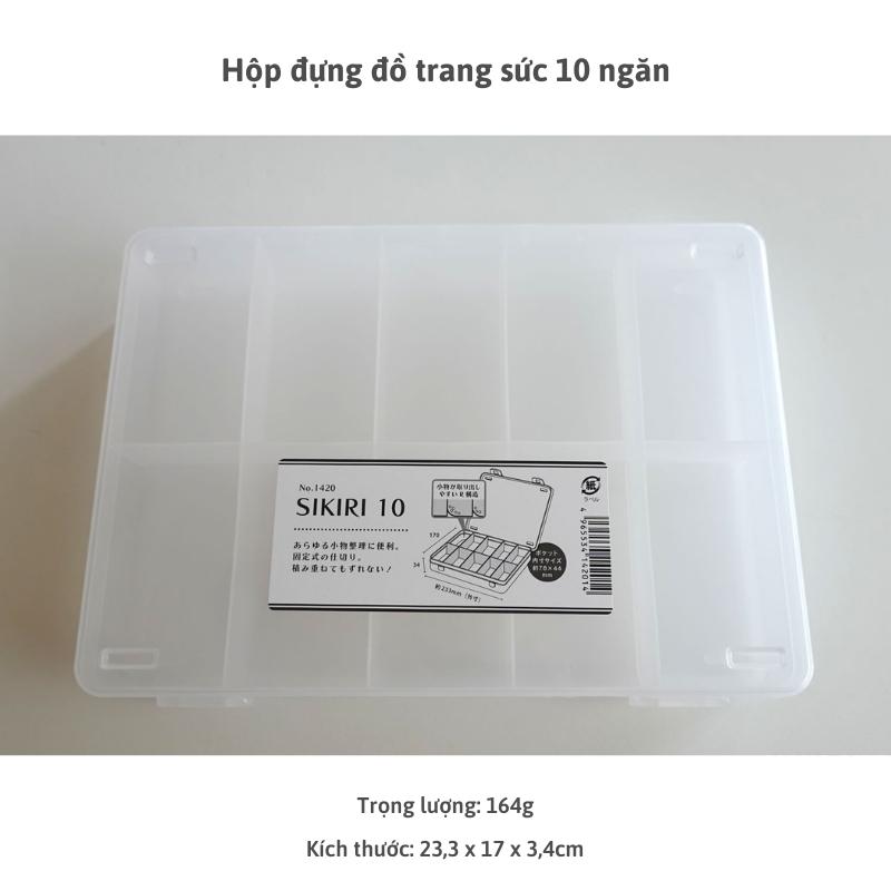 Hộp đựng trang sức dây chuyền bông tai đựng dây thun buộc tóc nhiều ngăn Yamada hàng nội địa Nhật Bản AD55