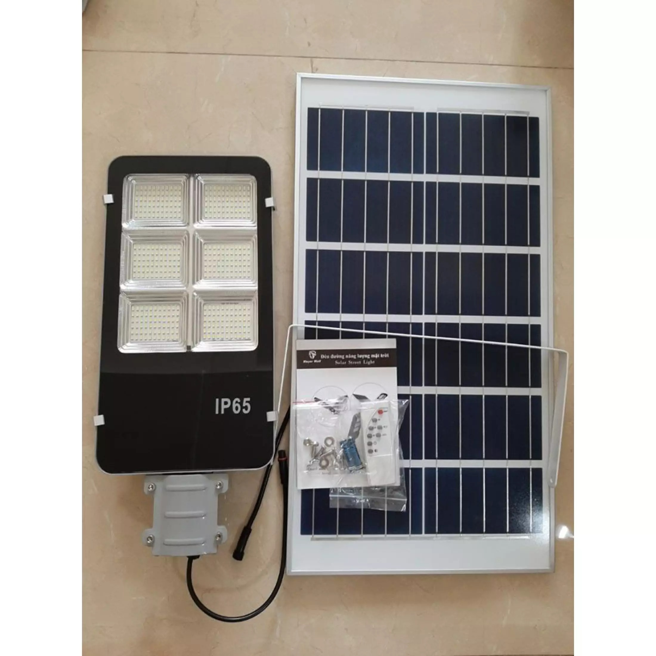 Đèn Năng Lượng Mặt Trời 6 Khoang 300W Solar Light - Đèn Đường Phố Năng Lượng Mặt Trời | Tấm pin lớn, thời gian chiếu sáng 12-14h