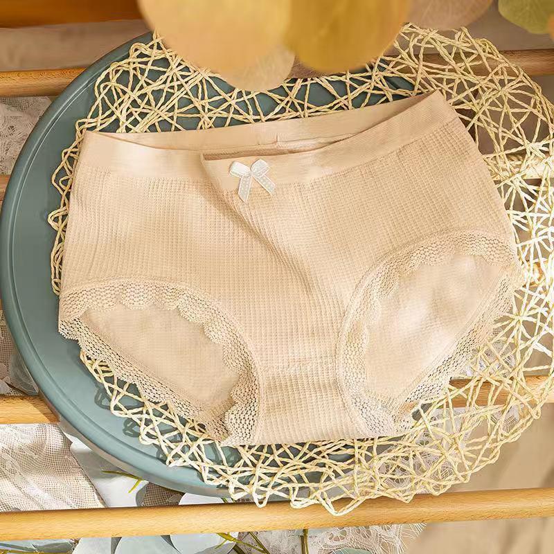 Set 10 quần lót nữ cotton viền ren kháng khuẩn nhiều màu QLN38