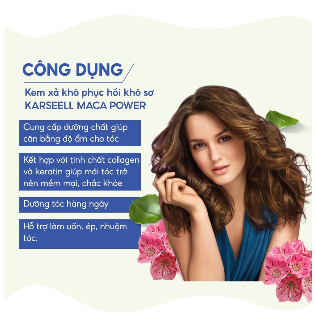 Kem xả khô KARSEELL Maca Power 150ml phục hồi khô sơ, dưỡng tóc mềm mượt chuẩn salon