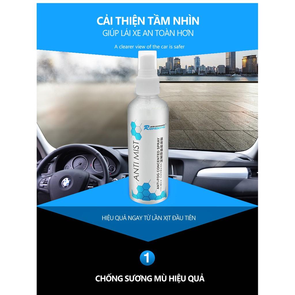 Chai Xịt Kính Chống Nước, Chống Sương Mù Xe Hơi ANTI MIST,giúp kính xe ngăn ngừa khói bụi,hơi nước,bảo vệ kính xe,100ML