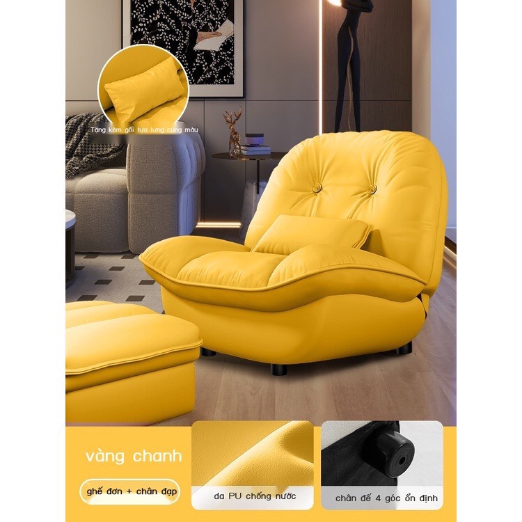 Ghế tựa bọc da cao cấp Juno Sofa HSDCT-21