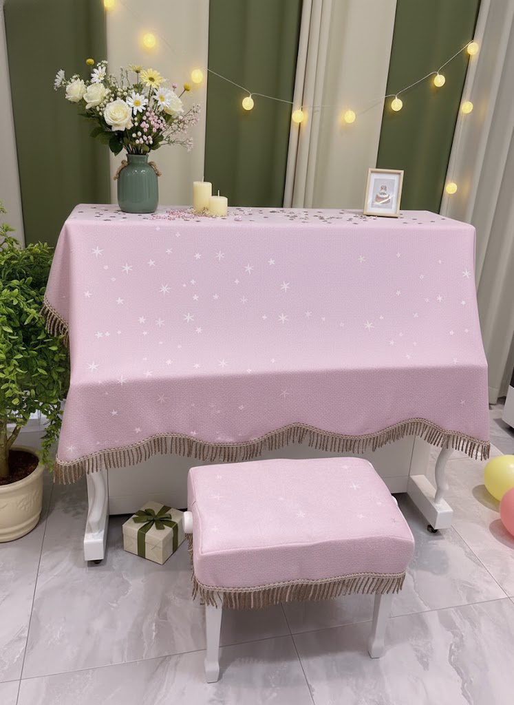 Khăn phủ đàn piano cơ đàn piano điện tử 88 phím sang trọng cổ điển trang trí giáng sinh noel năm mới Tết sinh nhật - Hàng chính hãng