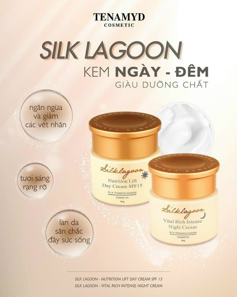 Kem dưỡng chống lão hóa da giàu dưỡng chất TENAMYD Silk Lagoon Day &amp; Night Cream 60g