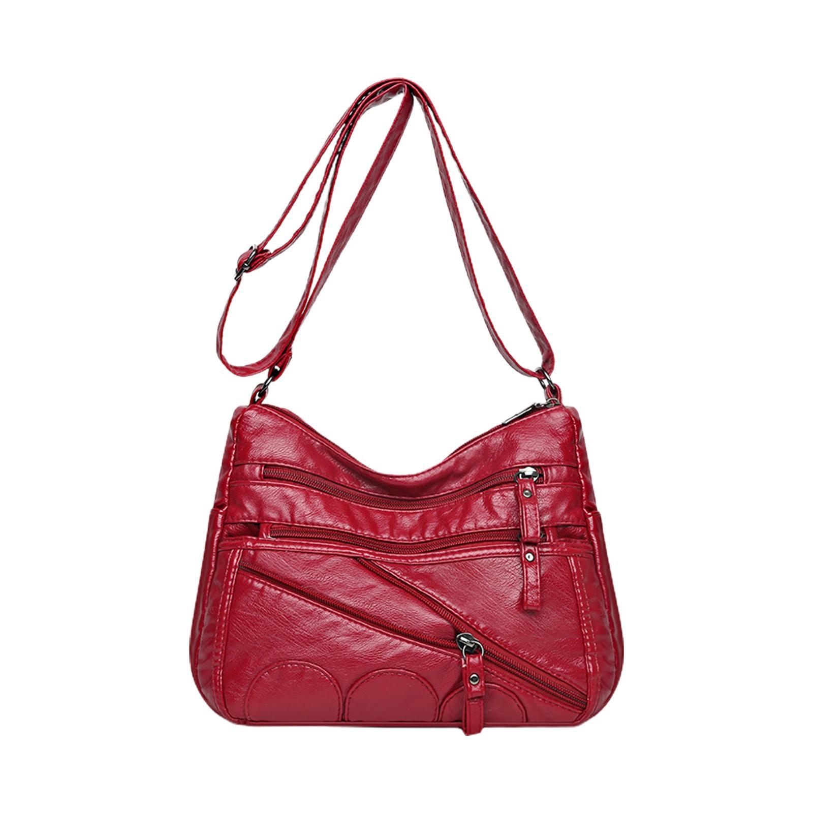 Fashion PU Shoulder Bag Large Capacity Adjustable Shoulder Strap for Casual