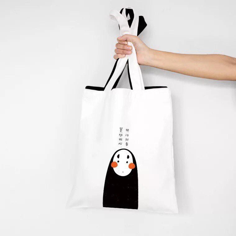 Túi tote vải canvas unisex in hình Chung vô diệm cute cá tính