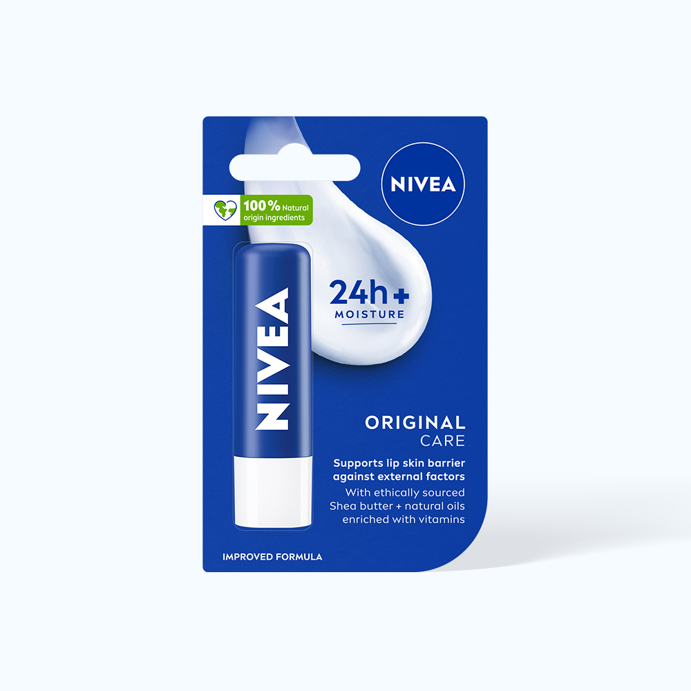 Son Dưỡng Môi NIVEA Original Care Caring Lip Không Màu ( Thỏi 4.8g)