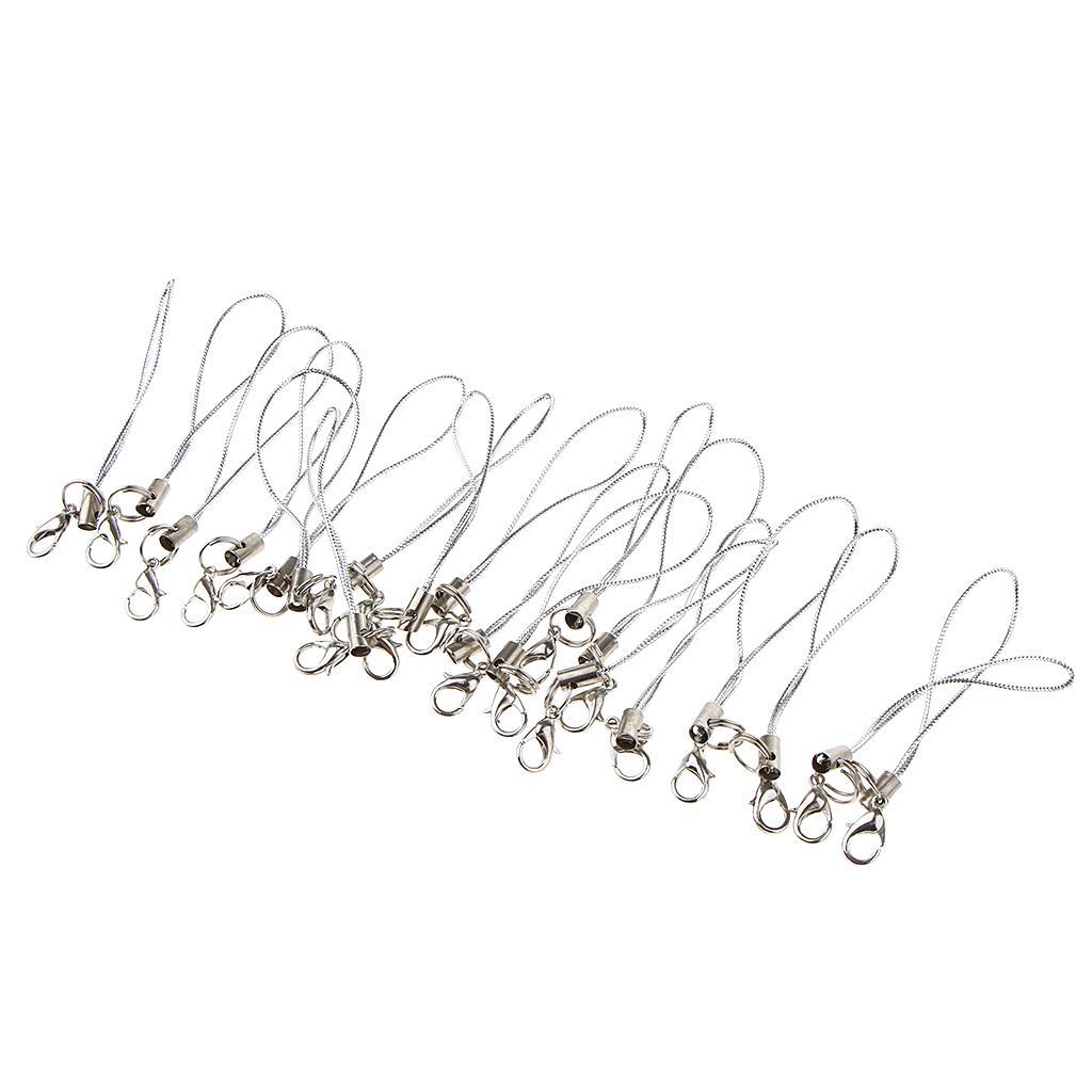 3-5pack 20pcs DIY Mobile Cellphone Keychain Lanyard Charms DIY Rope