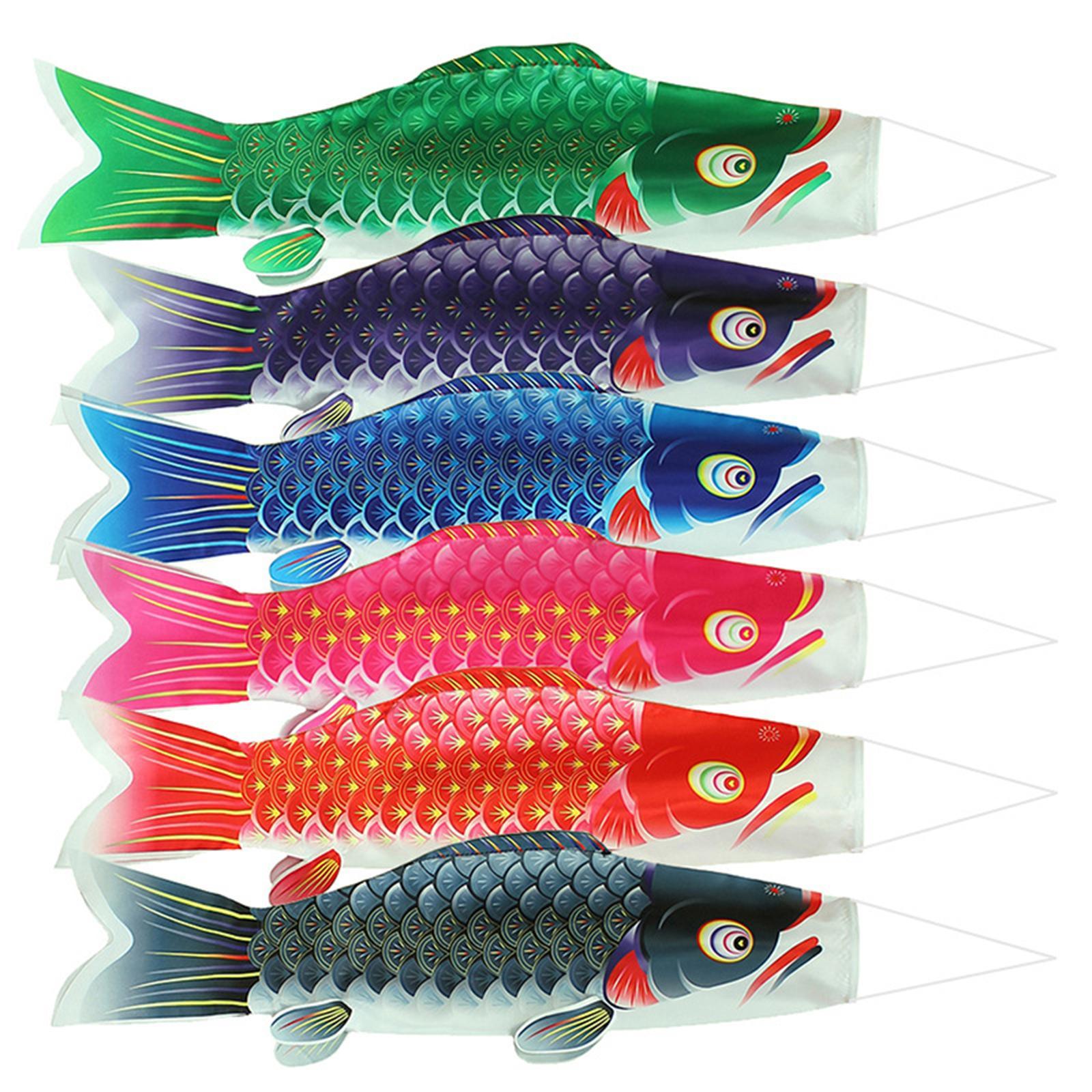 Japanese Windsock Carp Flag 6x Decorative Flag for Home Restaurant Sushi Bar