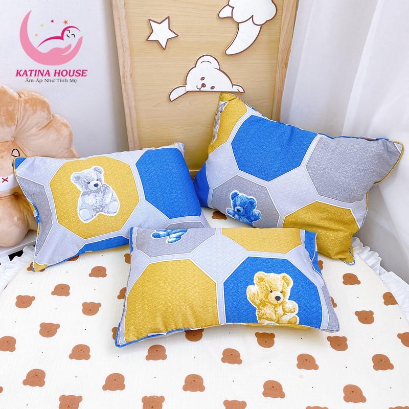 Bộ nệm gối cho bé 5-10 tuổi, vải tencel mềm mát thích hợp cho bé ngủ trưa tại lớp