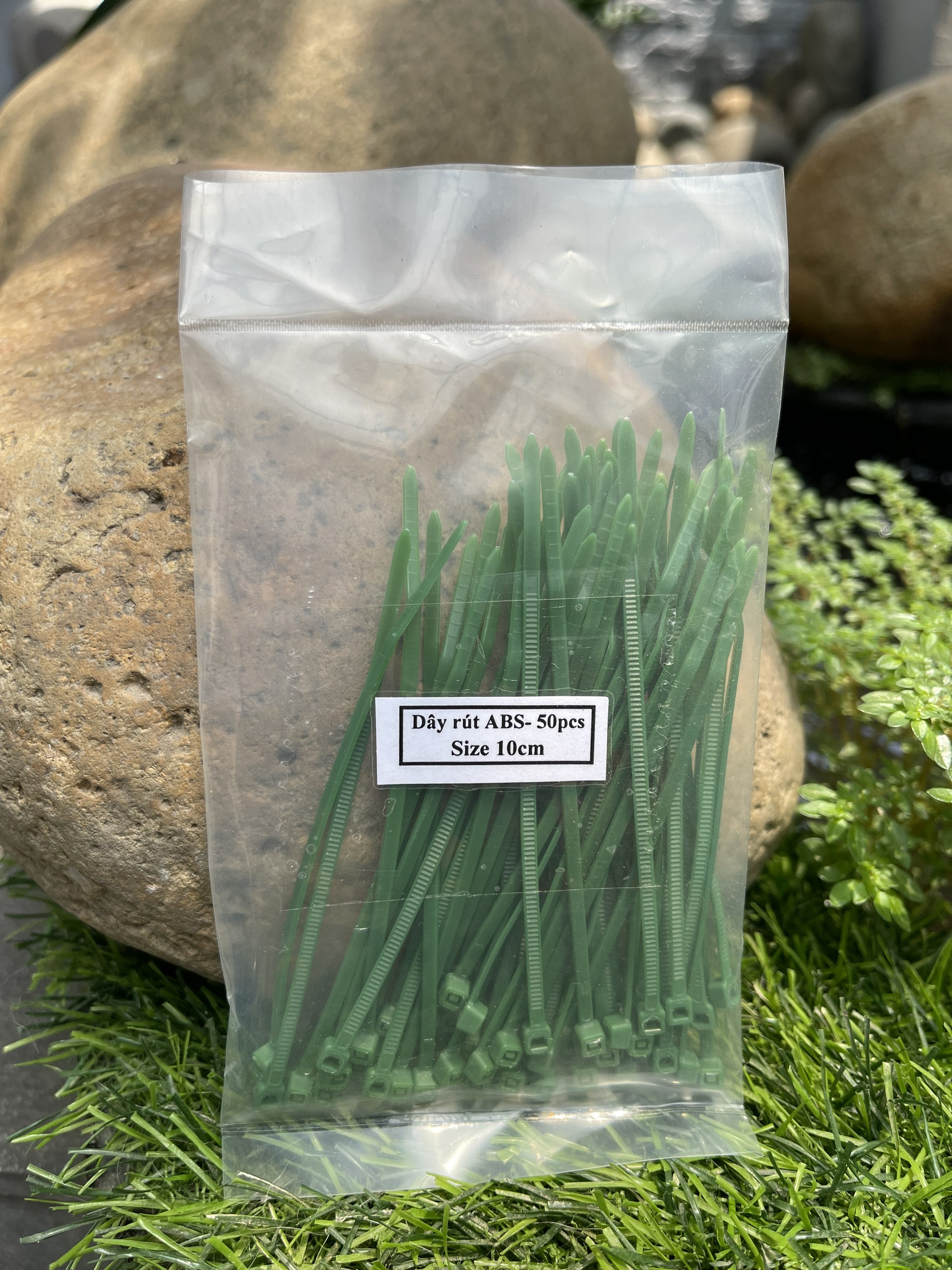 Dây rút nhựa ABS màu xanh lá gói 50 pcs