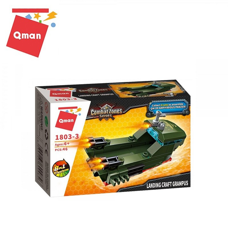 Bộ xếp hình lắp ráp CHIẾN XA LỘI NƯỚC 361 chi tiết QMAN 1803