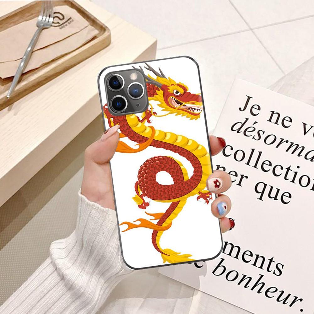 Ốp lưng dành cho điện thoại  iPhone XS Max Silicon dẻo hình Rồng Xanh