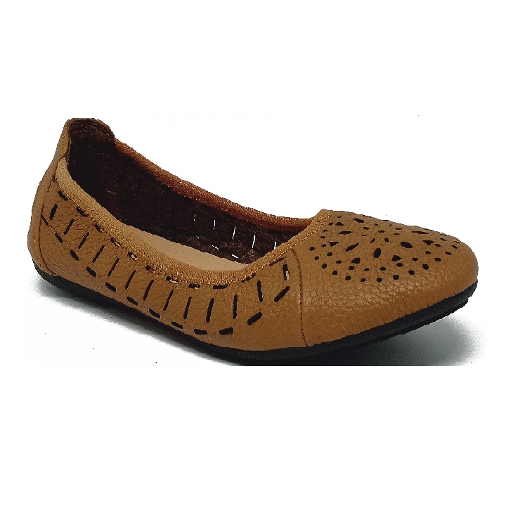 Giày nữ hoa văn Huy Hoàng da bò màu da, đen, nâu đất HT7947-48-49