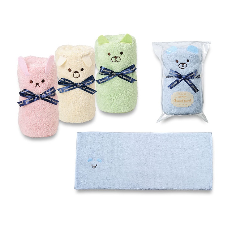 Khăn tắm cotton mềm hình gấu - Nhập khẩu Nhật Bản  (giao màu ngẫu nhiên)