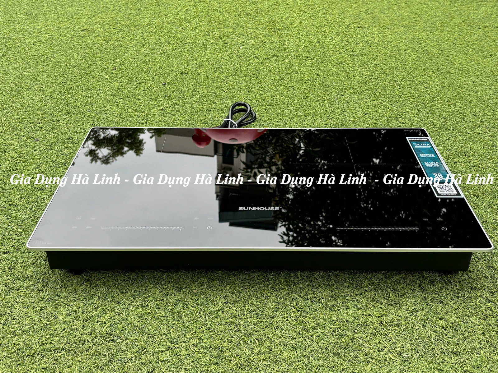 Bếp từ đôi Sunhouse SHB-566HL, Công suất 4000W, Mặt kính Ultra Vitro Ceramic bo viền sang trọng, Chức năng nấu nhanh Booster, Bảng điều khiển Slider Control siêu nhạy, Tính năng hẹn giờ, khóa trẻ em, tự động ngắt, Hàng chính hãng - BH 3 năm tại nhà