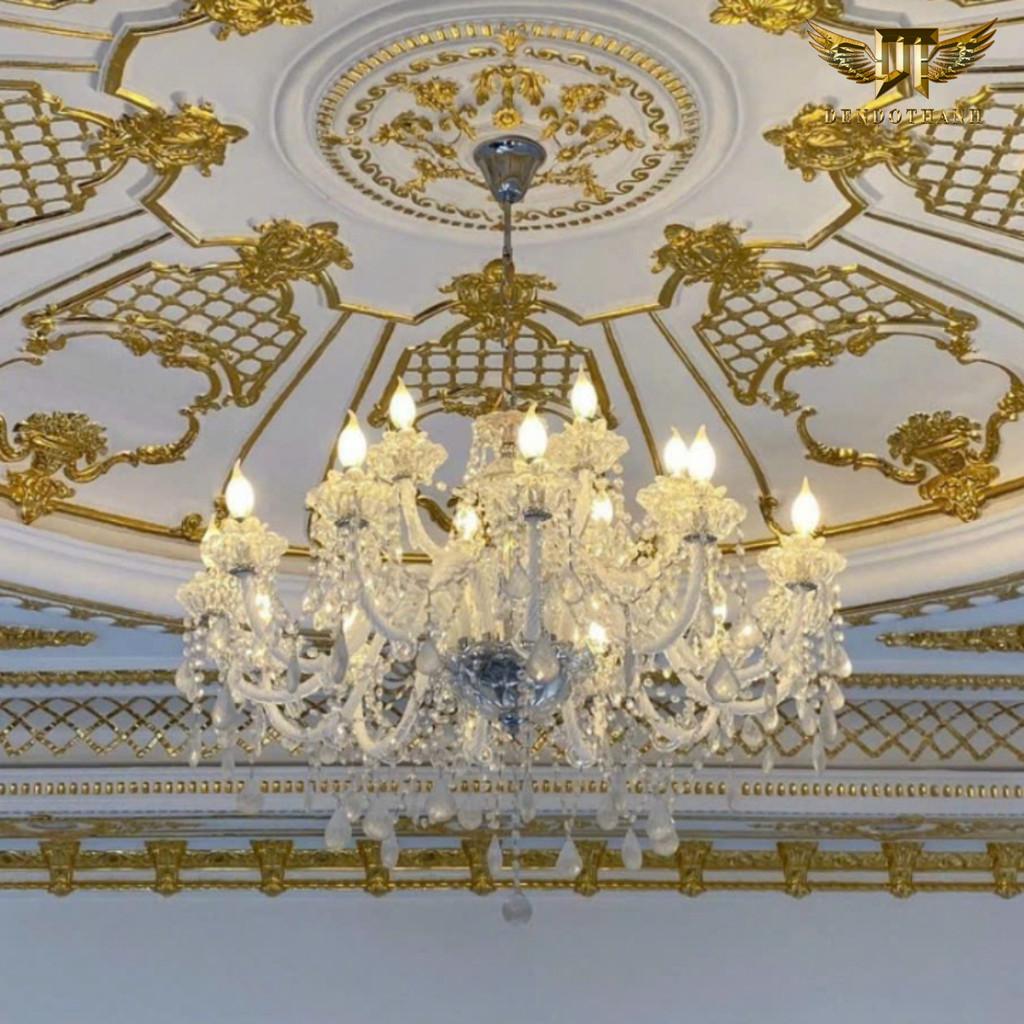 Đèn chùm phale DCNPL phong cách tân cổ điển bắc âu hiện đại, trang trí phòng khách, khách sạn DT LIGHT (HÀNG NHẬP KHẨU) - đen