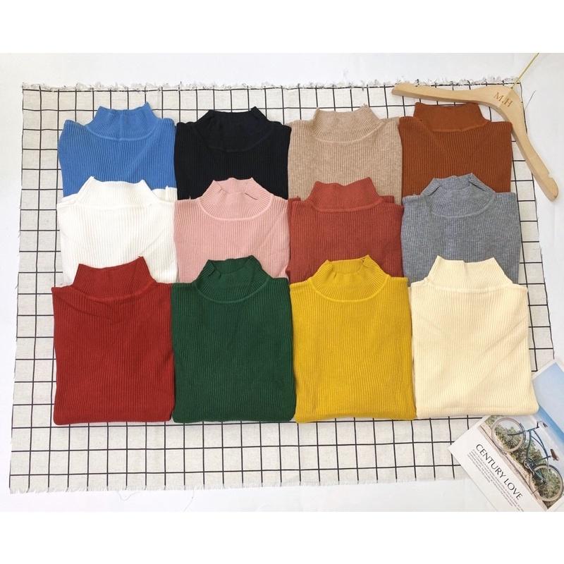 Áo len nữ cổ 3p nhiều màu loại đẹp giá tốt