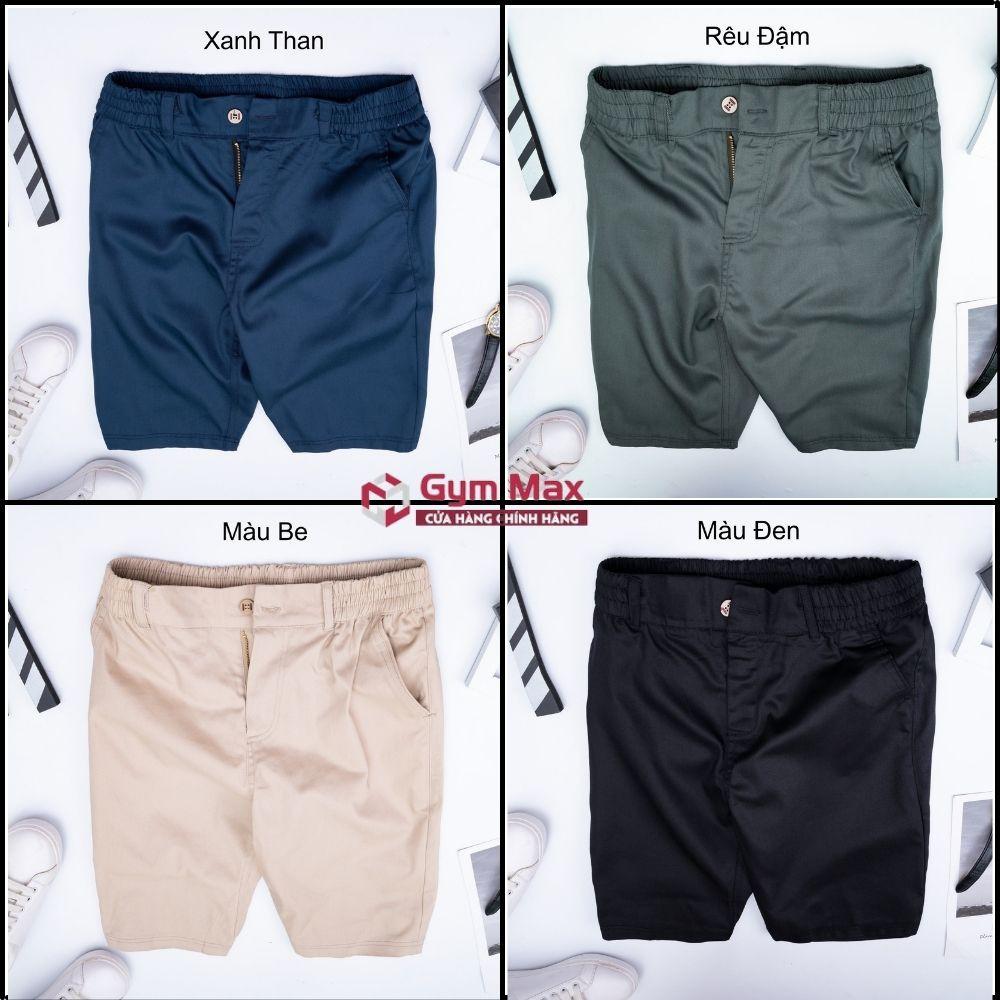 Quần Short Nam Cạp Chun, Quần thể thao nam kaki đùi ngắn dáng lửng tập gym co giãn chun lưng mùa hè