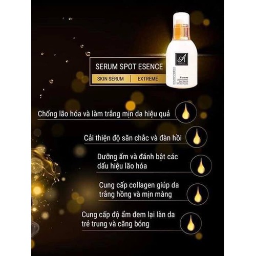 SERUM SPOT ESENCE DƯỠNG ẨM TRẮNG DA VÀ NGĂN NGỪA LÃO HÓA DA A COSMETICS