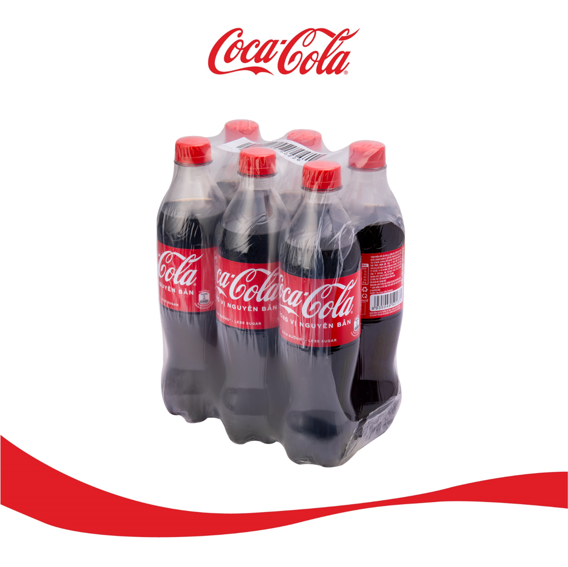 Lốc 6 Chai Nước Giải Khát Có Gas Coca-Cola (600ml / Chai)