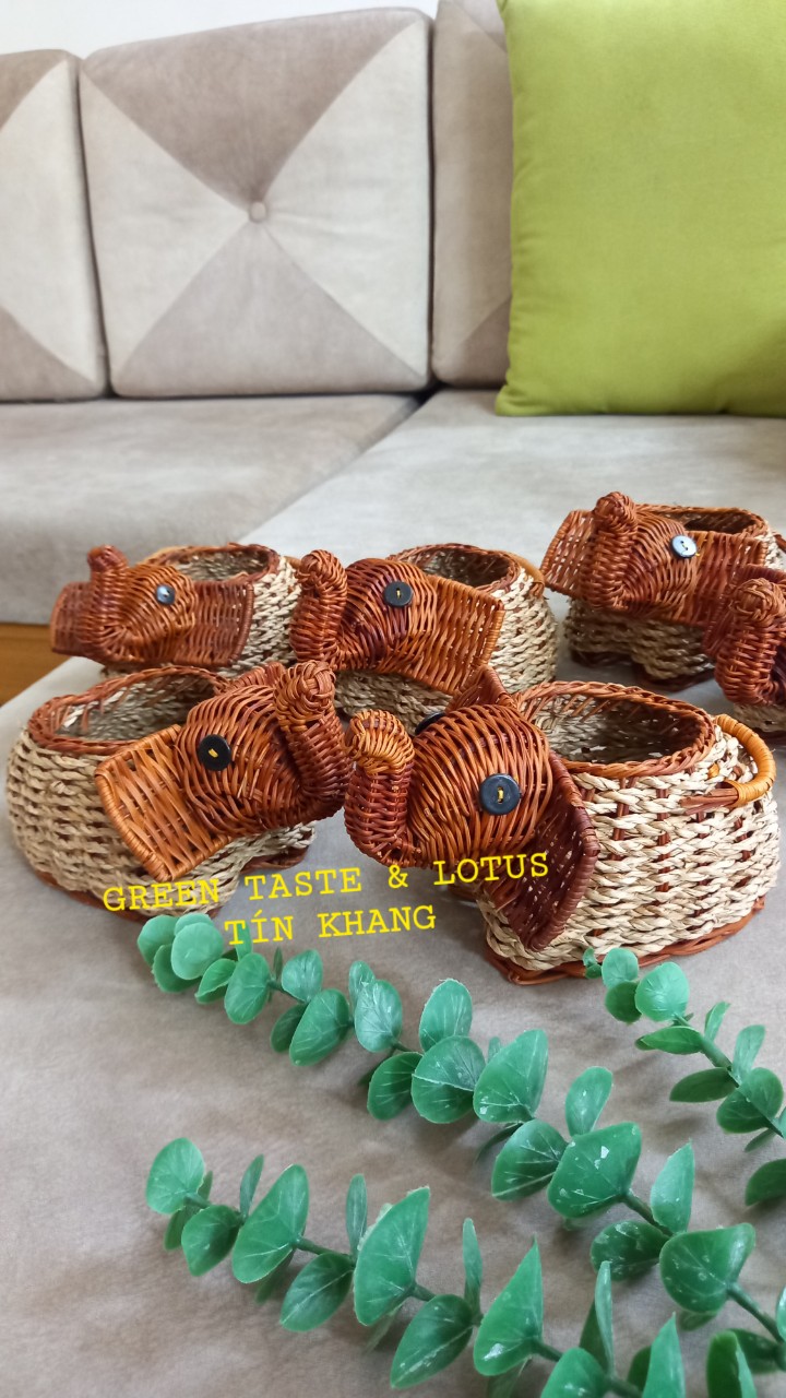 Sọt Cói, Sọt Mây, Phụ Kiện Trang Trí Decor, Quà Lưu Niệm, Hộp Đựng Văn Phòng Phẩm-SMVMNLTK02