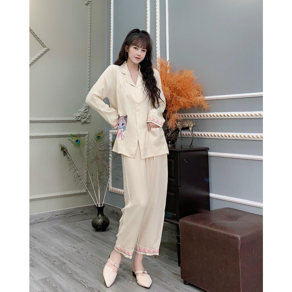 Bộ đồ bầu tiểu thư chất đũi mềm mát cho mẹ bầu từ 45 ->68kg