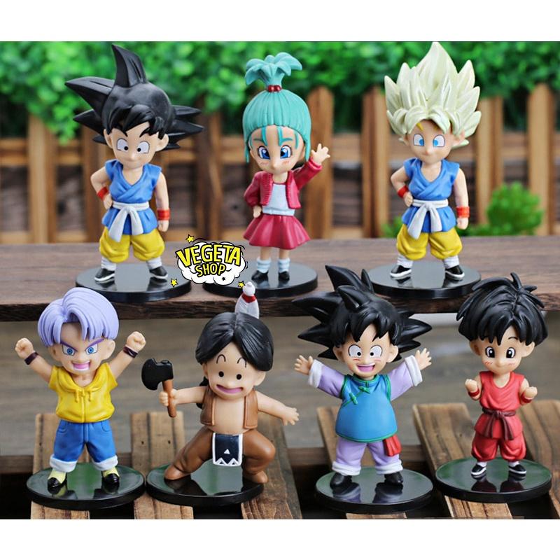 Mô hình Dragon Ball - Gohan Goku Chichi Chiaotzu Oolong Vegeta Pilaf Krillin Piccolo Gogeta Bulma Trunks - Cao 10~10,5cm