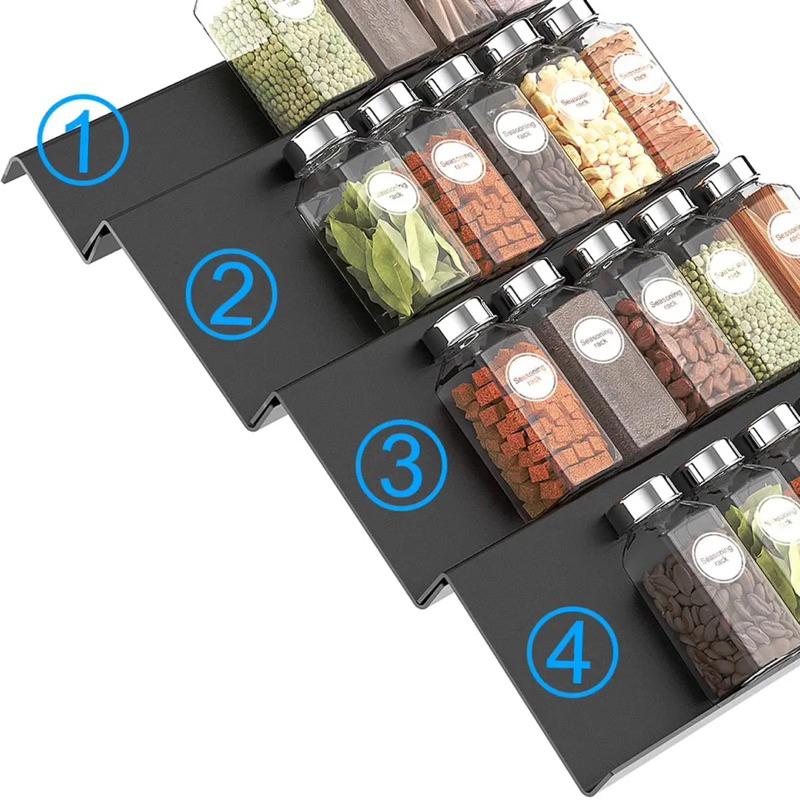 Kệ mica 4 tầng để gia vị, thức ăn, trang sức, mỹ phẩm, có thể mở rộng thêm tầng, nhiều màu sắc