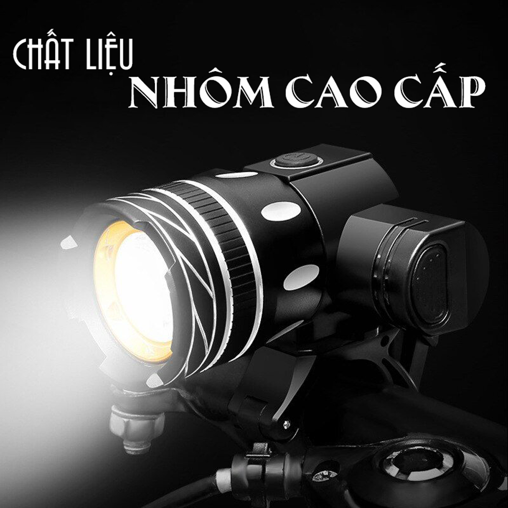 Đèn Pha Cho Xe Đạp Siêu Sáng Chống Nước Sạc Điện USB Và Đèn Sau Hậu Cảnh Báo Xe Đạp Gắn Đuôi Mai Lee