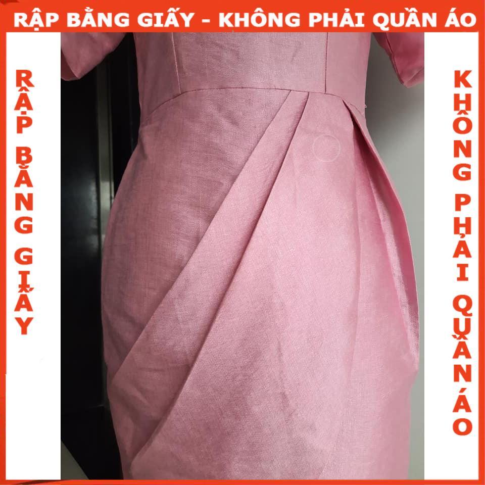 Rập giấy đầm cổ vuông tay phồng mã 1087 (BẢN VẼ)