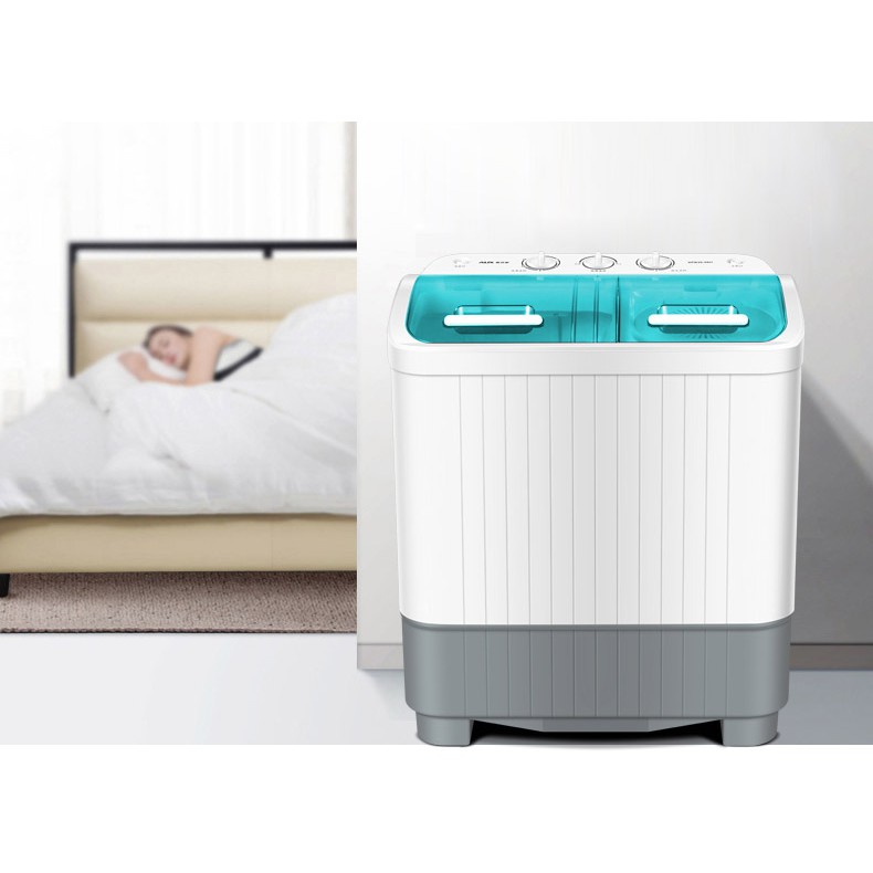 Máy giặt mini 6kg AUX 2 lồng giặt cao cấp bán tự động, chuyên dùng cho đồ sơ sinh