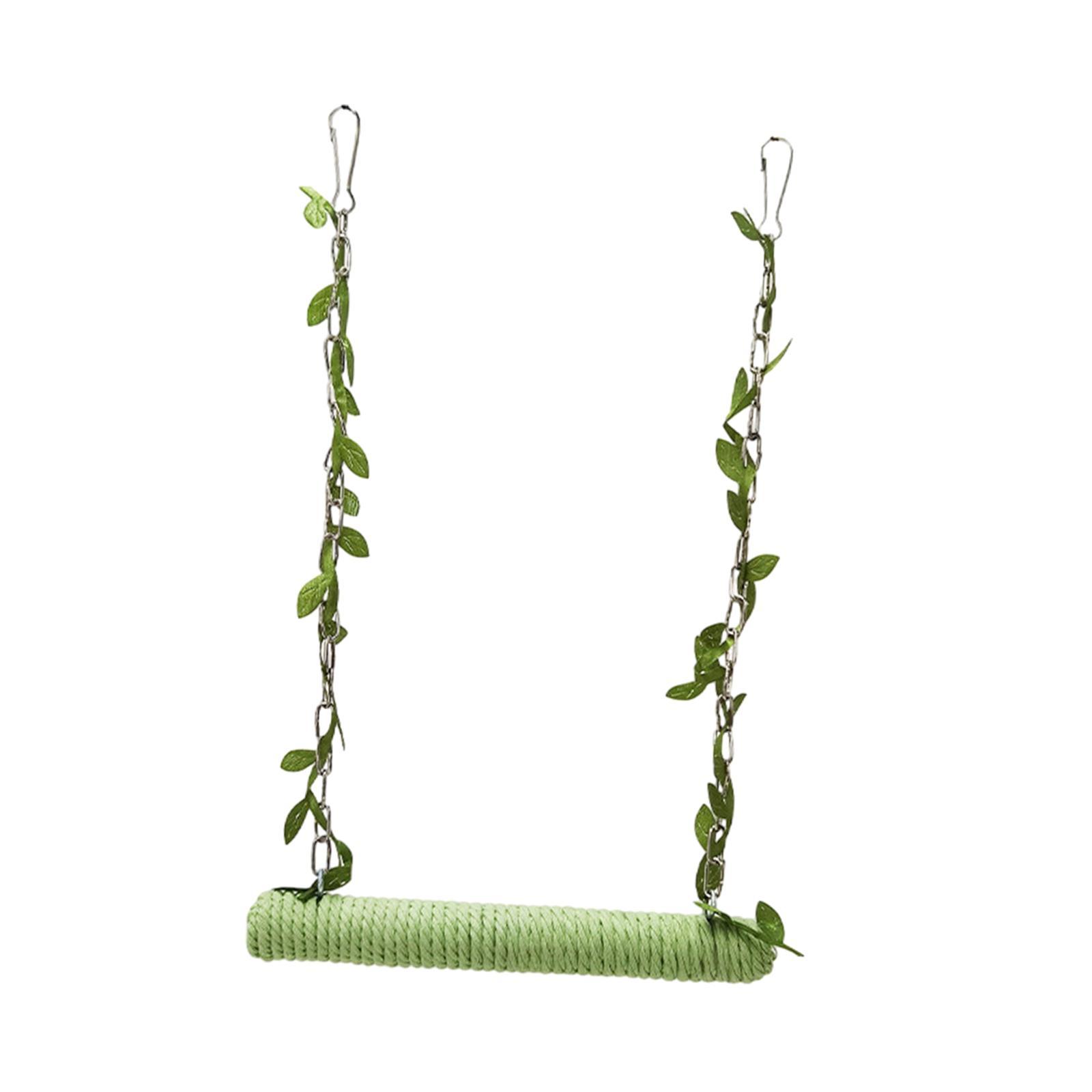 Wooden Birds Parrots Stand, Bird Hanging Hammock, Climbing Chicken Perch Ladder Stand for Indoor Outdoor