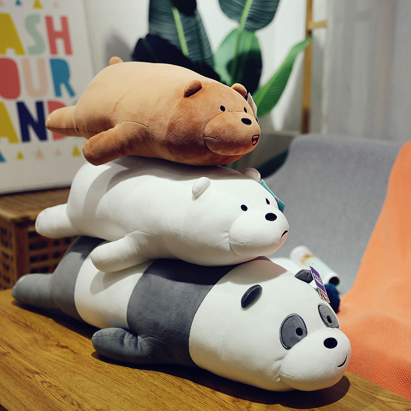 Gấu bông anh em nhà gấu We Bare Bears nằm siêu mềm (25cm--->90cm) Gối ôm gấu We Bare Bears dễ thương hàng xịn cao cấp an toàn cho trẻ nhỏ